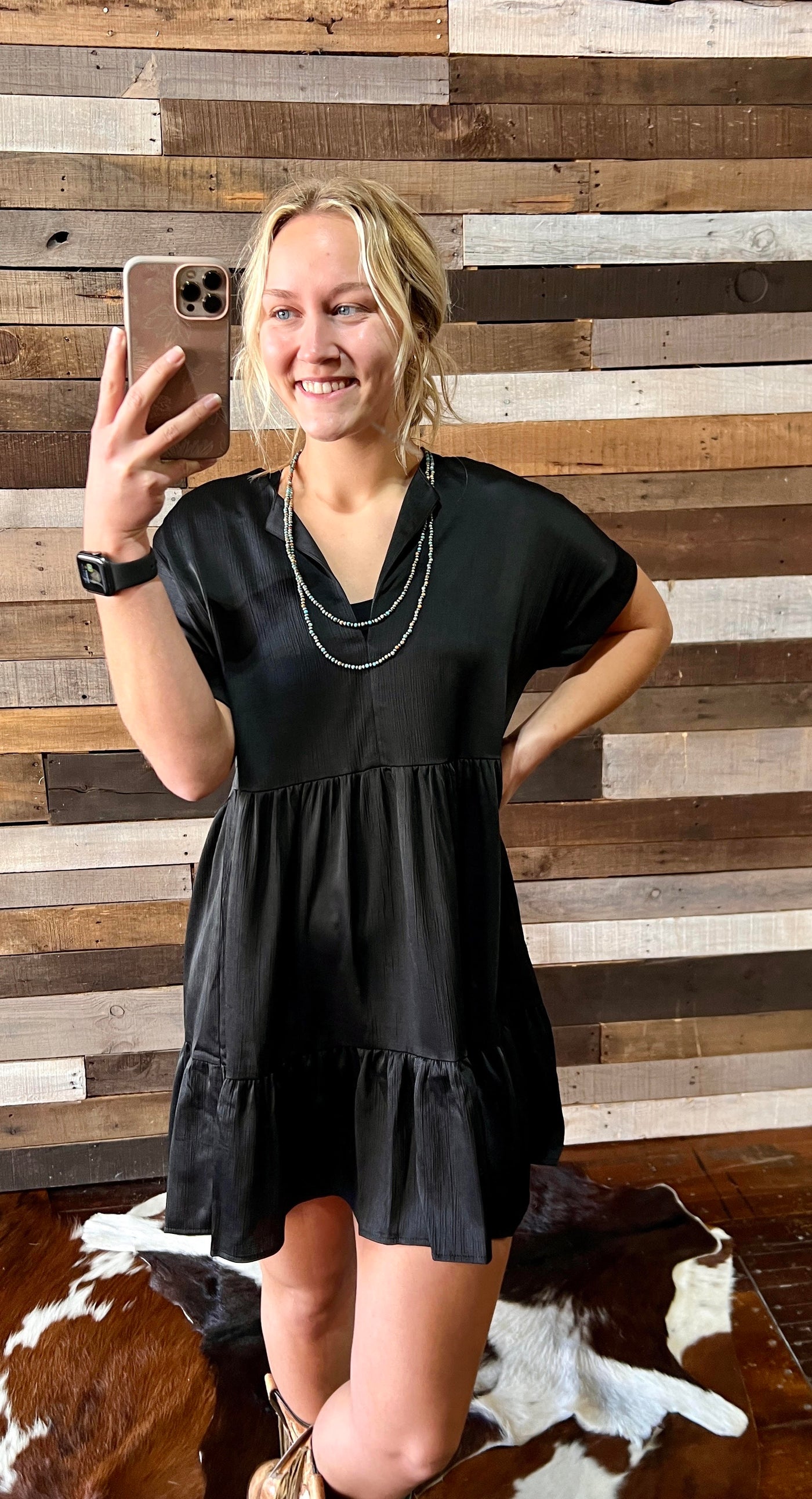 Berklee Tiered Dress [Black]