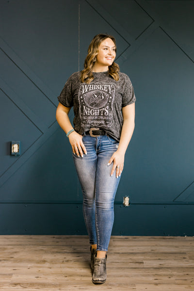 Beth Whiskey Nights Mineral Washed Graphic Tee