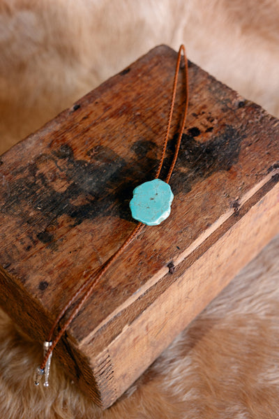 Bonita Bolo Tie Necklace [Turquoise Slab]