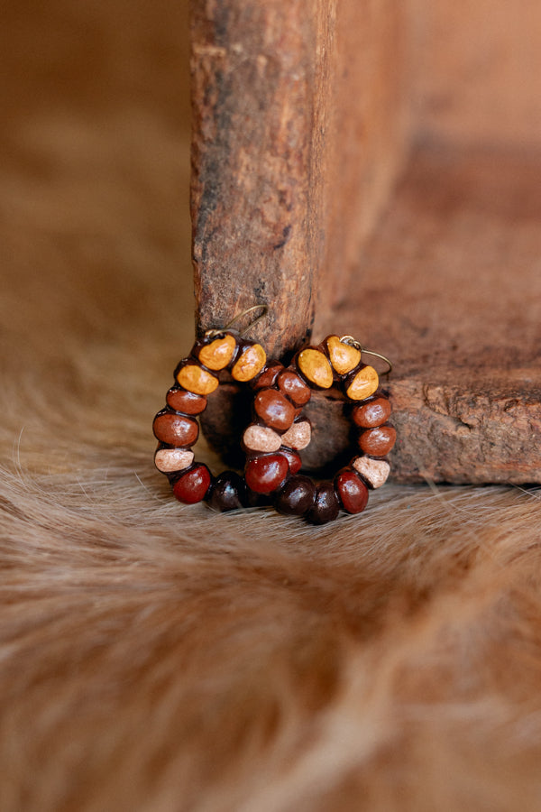 Bourbon Clay Teardrop Earrings