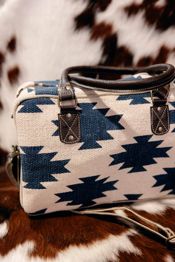 Braeley Leather & Canvas Aztec Bag