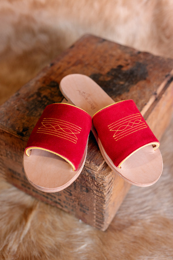 Brock Boot Stitch Gameday Slides ✜ON SALE NOW: 50% OFF✜