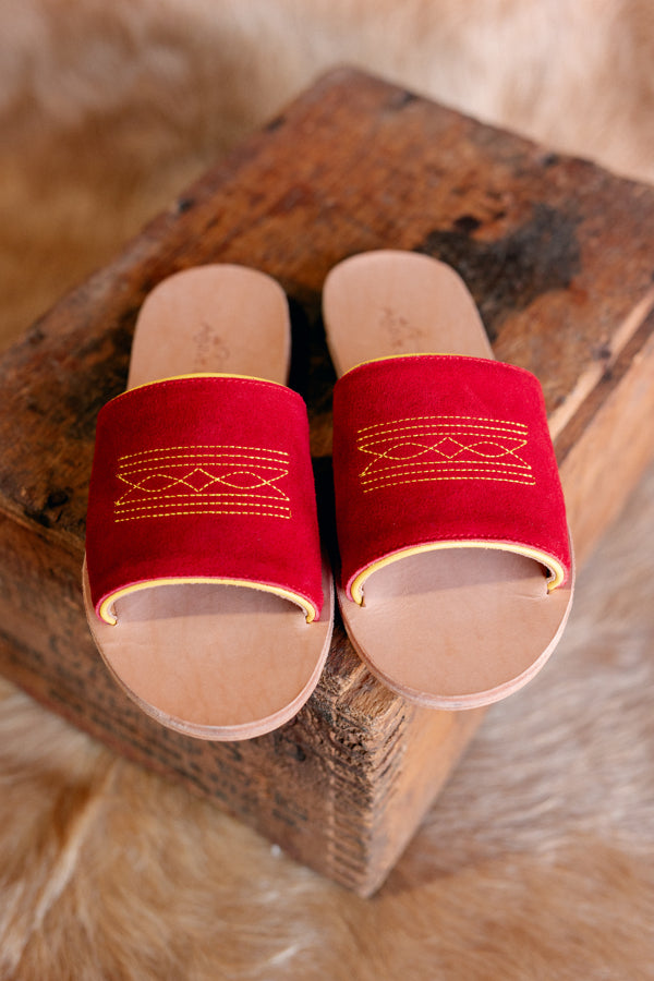 Brock Boot Stitch Gameday Slides ✜ON SALE NOW: 50% OFF✜