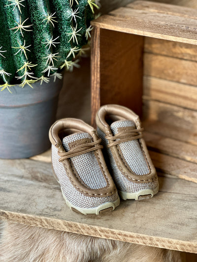 Western-inspired toddler chukka boot with soft EVA mesh insole.