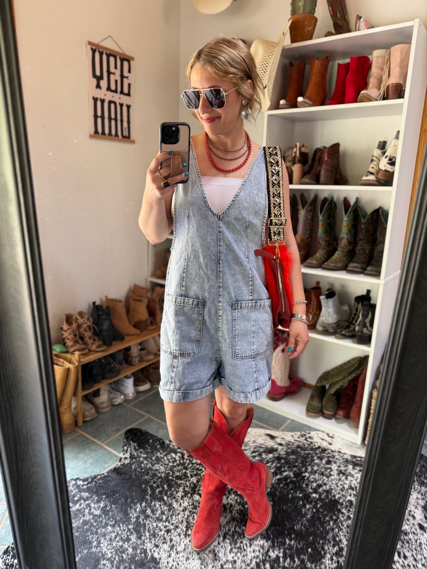 Carter Washed Denim Romper