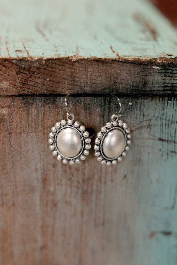 Charlene Boho Oval Earrings