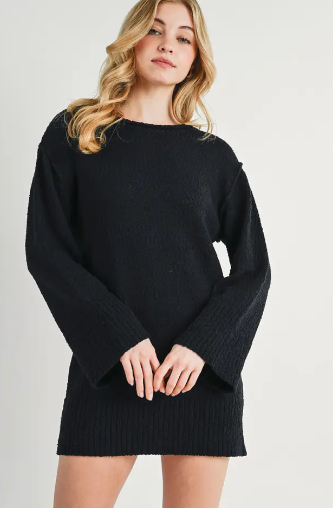 Charley Sweater Dress in a timeless chunky knit style, ideal for casual or dressy occasions.