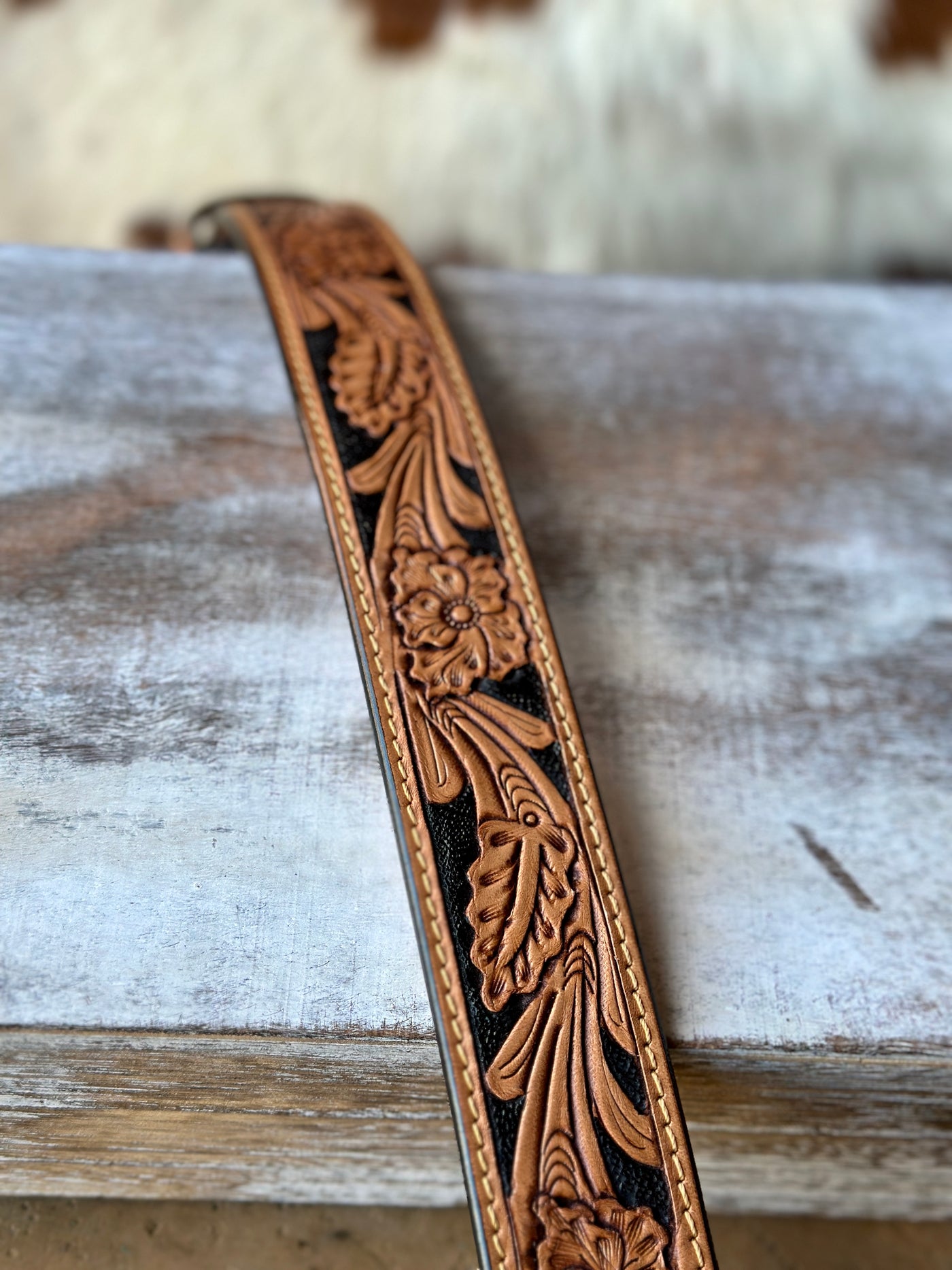 Christy Tooled Leather Belt