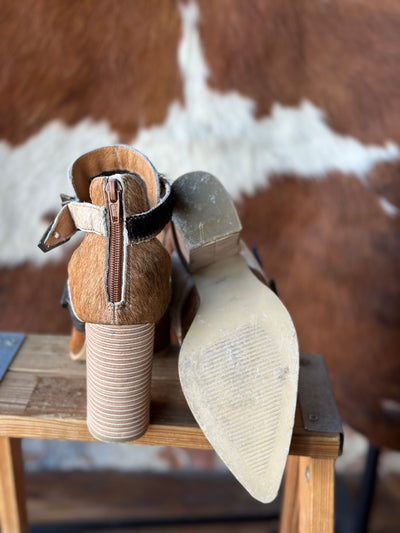 Size 8.5 Alcala's Myriah Cowhide Booties ✙Consignment / Final Sale✙  CS038