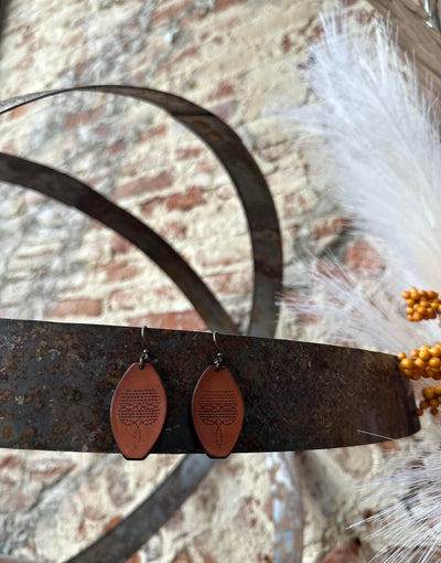 Dallas Boot Stitch Leather Earring