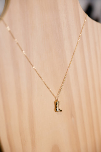 Broker Leather's Damian Gold Cowboy Boot Necklace will be the perfect classy cowgirl Christmas gift this season.