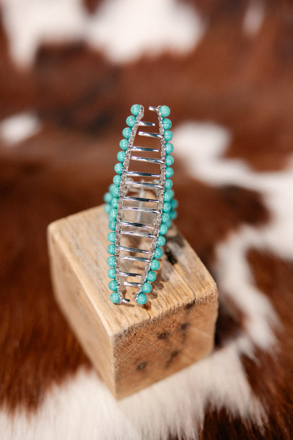 Daylee Turquoise Bead Hair Claw Clip