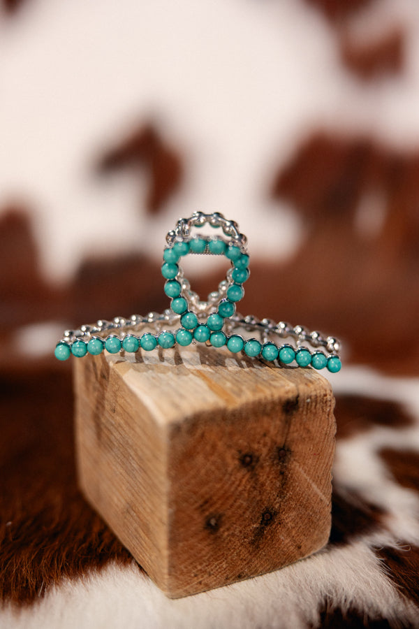 Daylee Turquoise Bead Hair Claw Clip