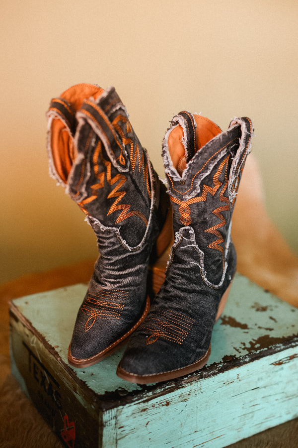 Dingo Ya ll Need Dolly Denim Boots ON SALE NOW Broker Leather