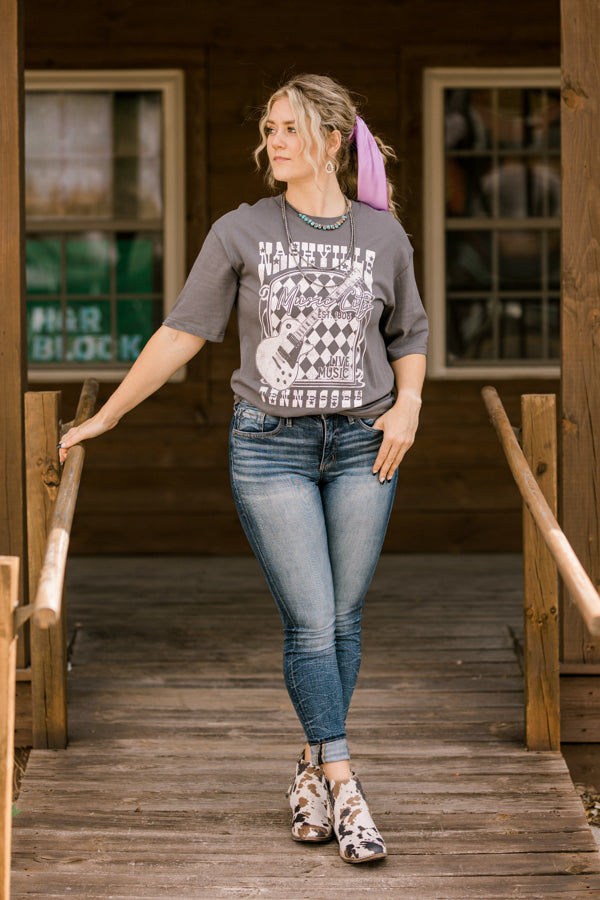 Dolly Music City Oversized Graphic Tee