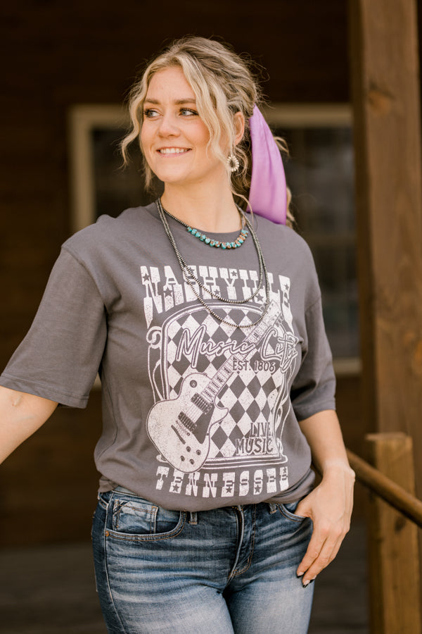 Dolly Music City Oversized Graphic Tee