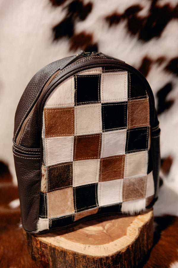 Dundee Cowhide Patchwork Backpack