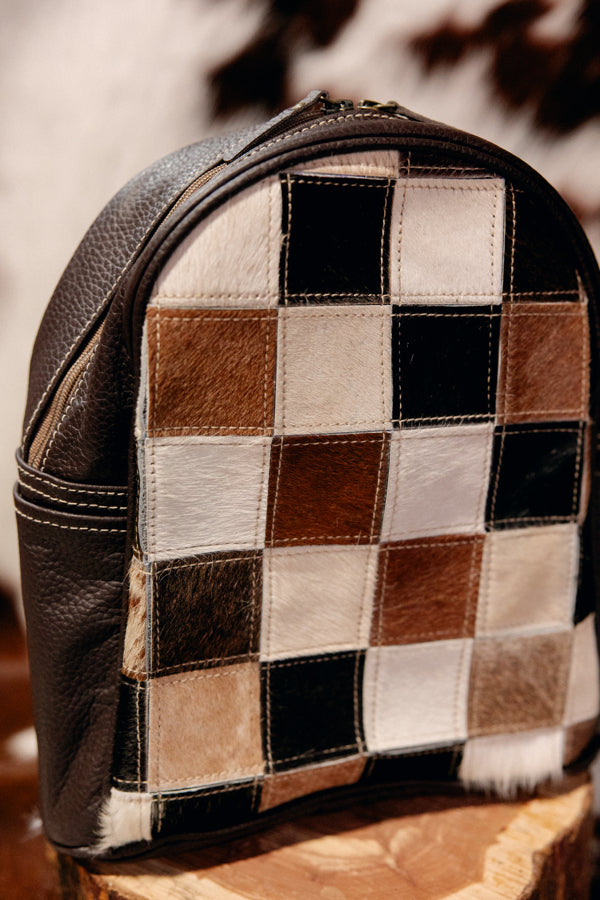 Dundee Cowhide Patchwork Backpack