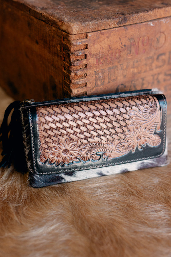 Dwight Cowhide & Tooled Leather Wallet