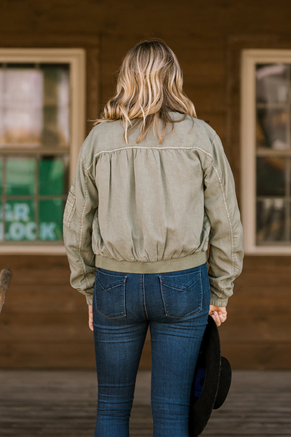 Elan Juda Cropped Jacket [Olive Green]