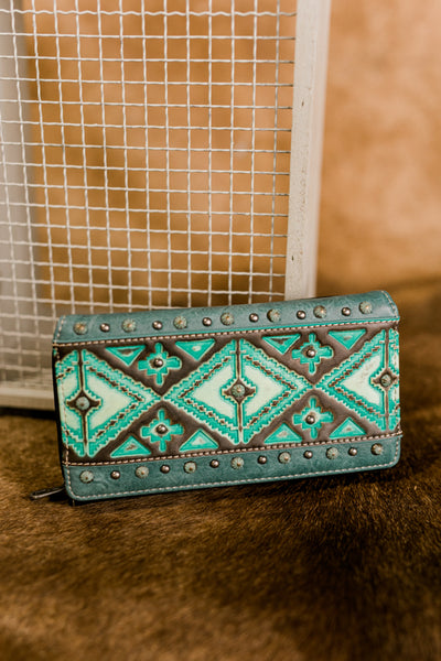 Eli Aztec Leather Wallet ✜ON SALE NOW | 40% OFF✜