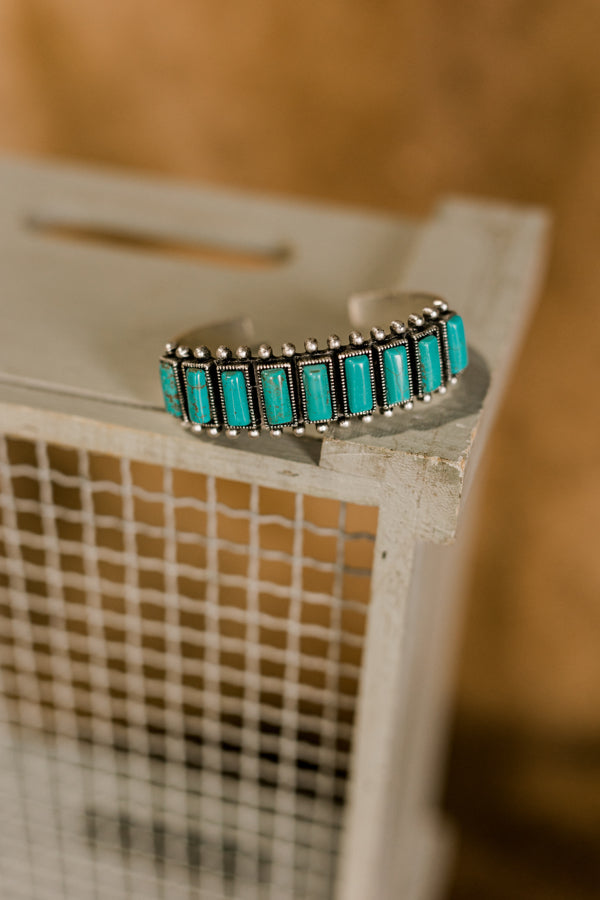Escobar Faux Turquoise Cuff Bracelet