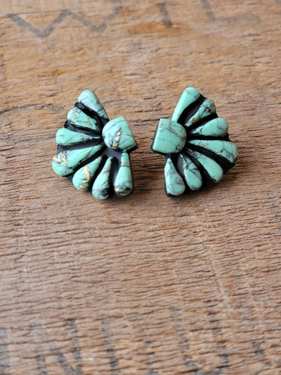 Ezra Clay Cluster Earring [Turquoise]