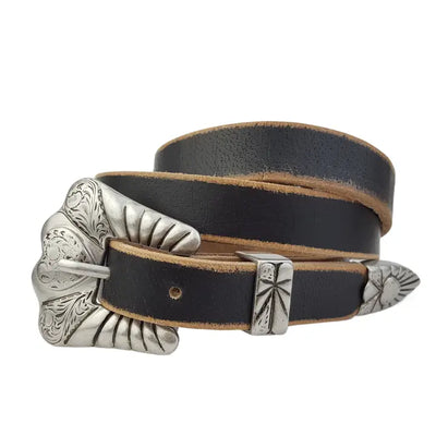 Timeless genuine leather belt that adds character to any outfit.