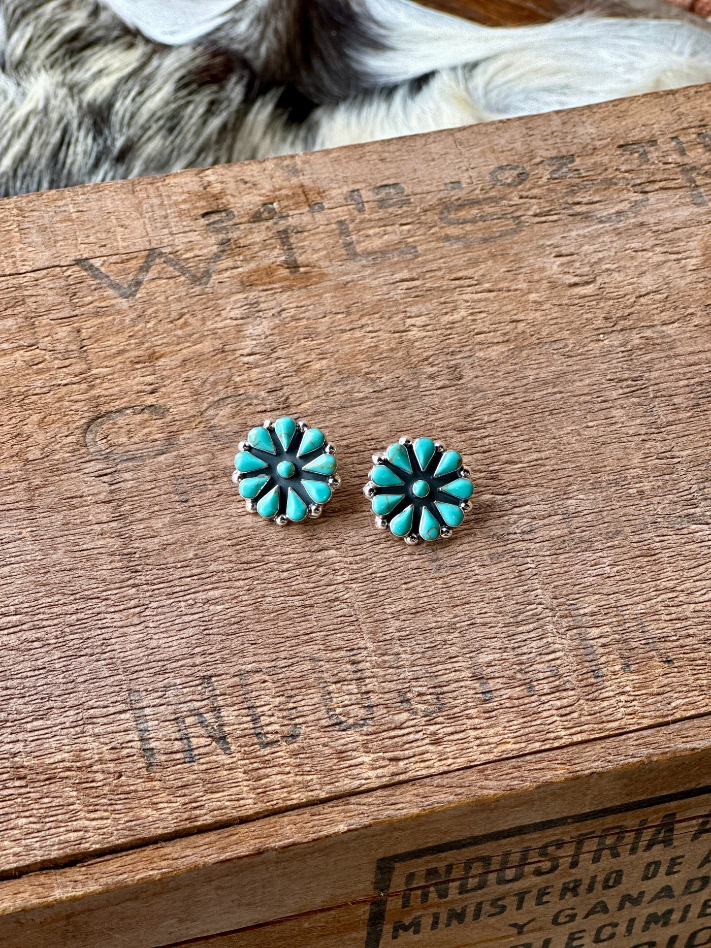 Watch Yourself Authentic Turquoise Cluster Earrings