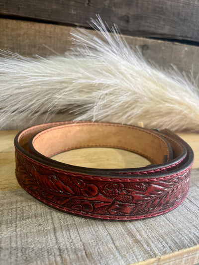 Garth Tooled Leather Purse Strap