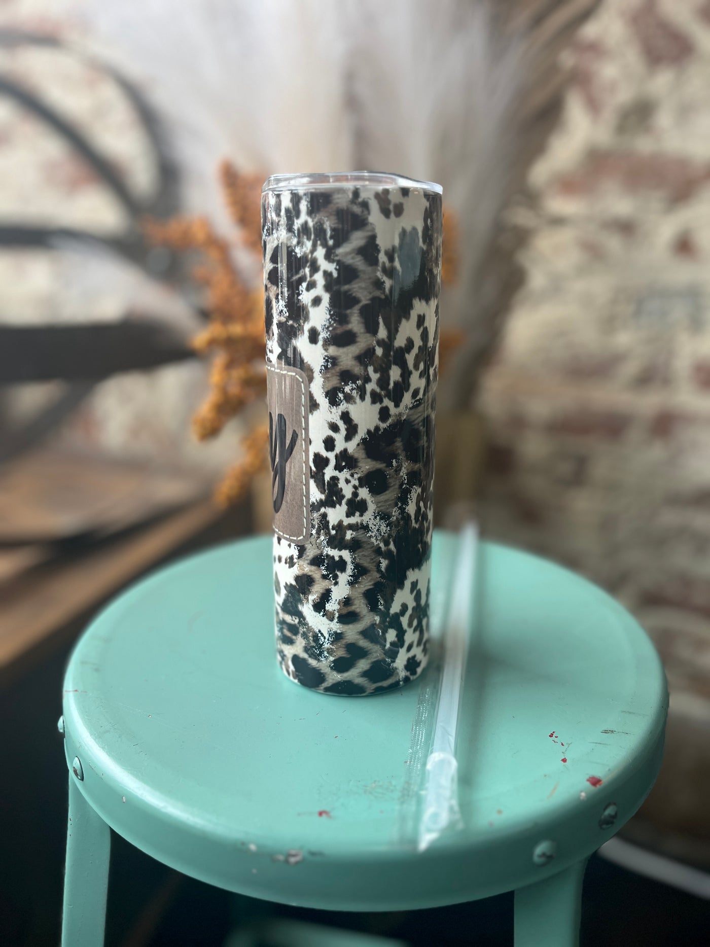 Christina Wifey Leopard Tumbler