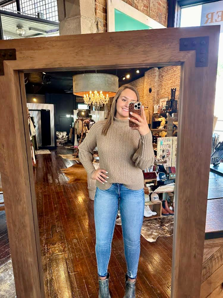 Saguaro Mid-Neck Knit Sweater