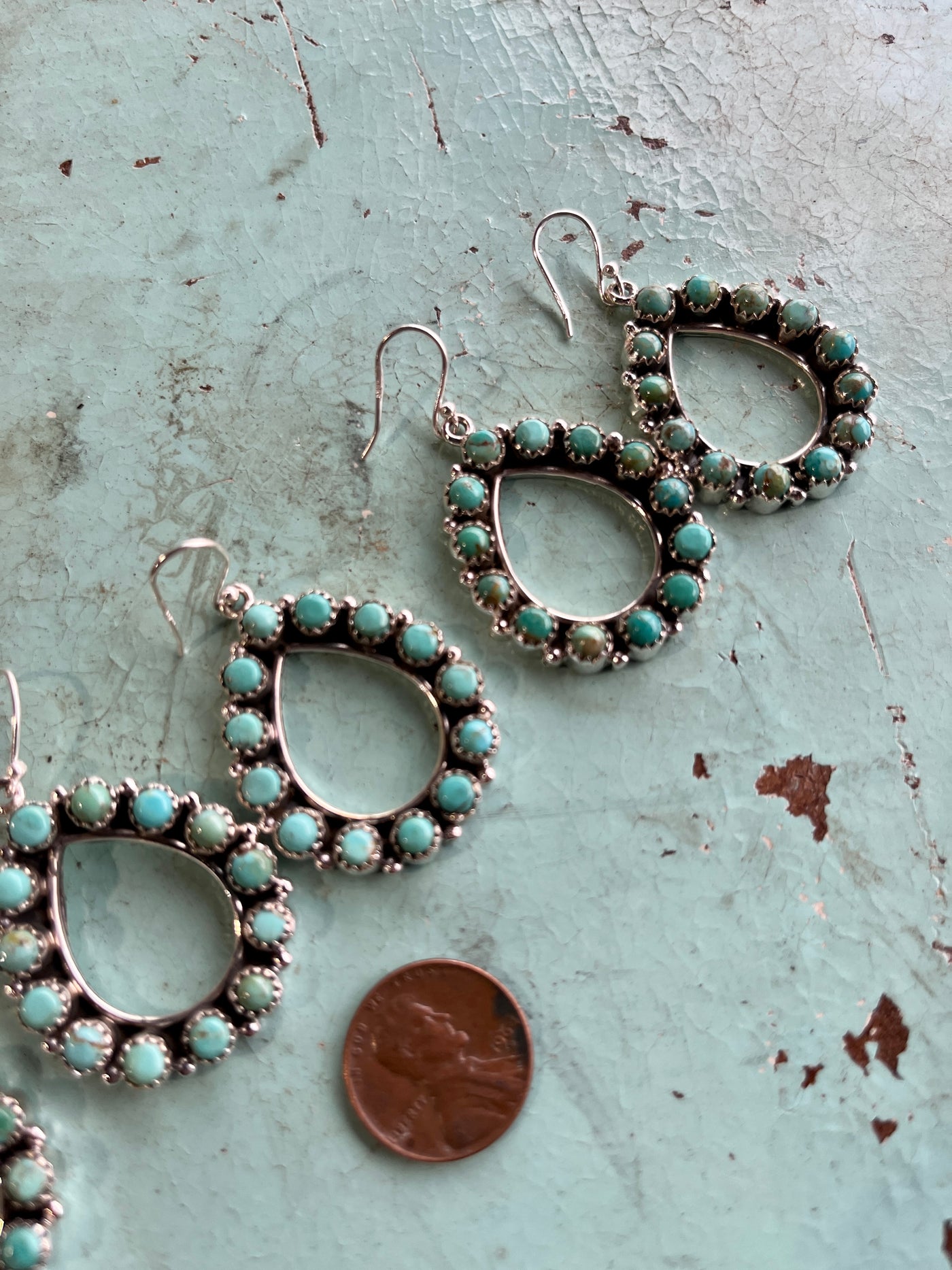 Hitch Authentic Turquoise Teardrop Earrings