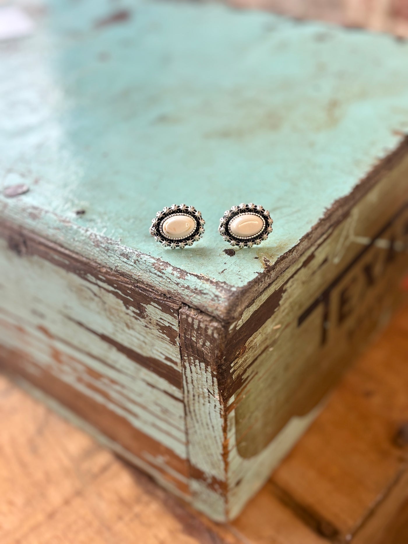 Angeleigh White Buffalo Stud Earrings