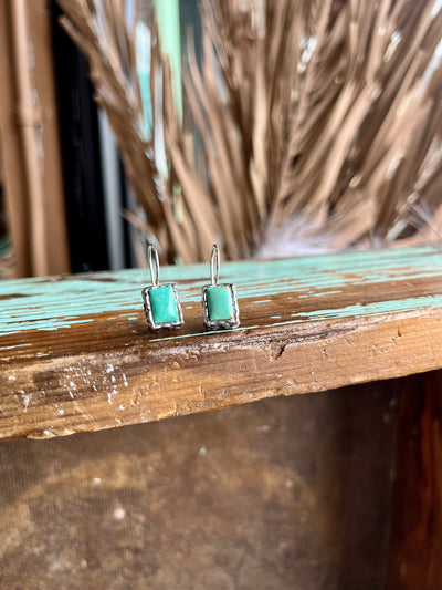 Pontiac Authentic Turquoise Dangle Earrings