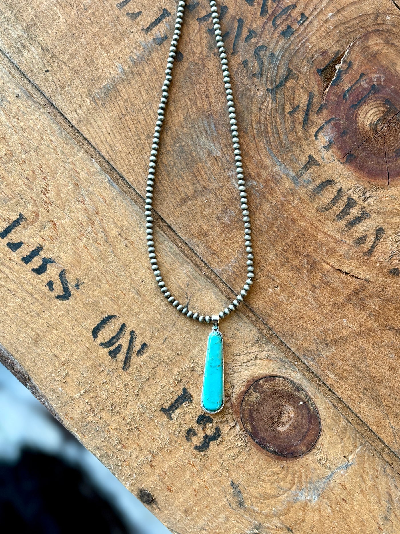 Dolly Turquoise Teardrop Navajo Necklace