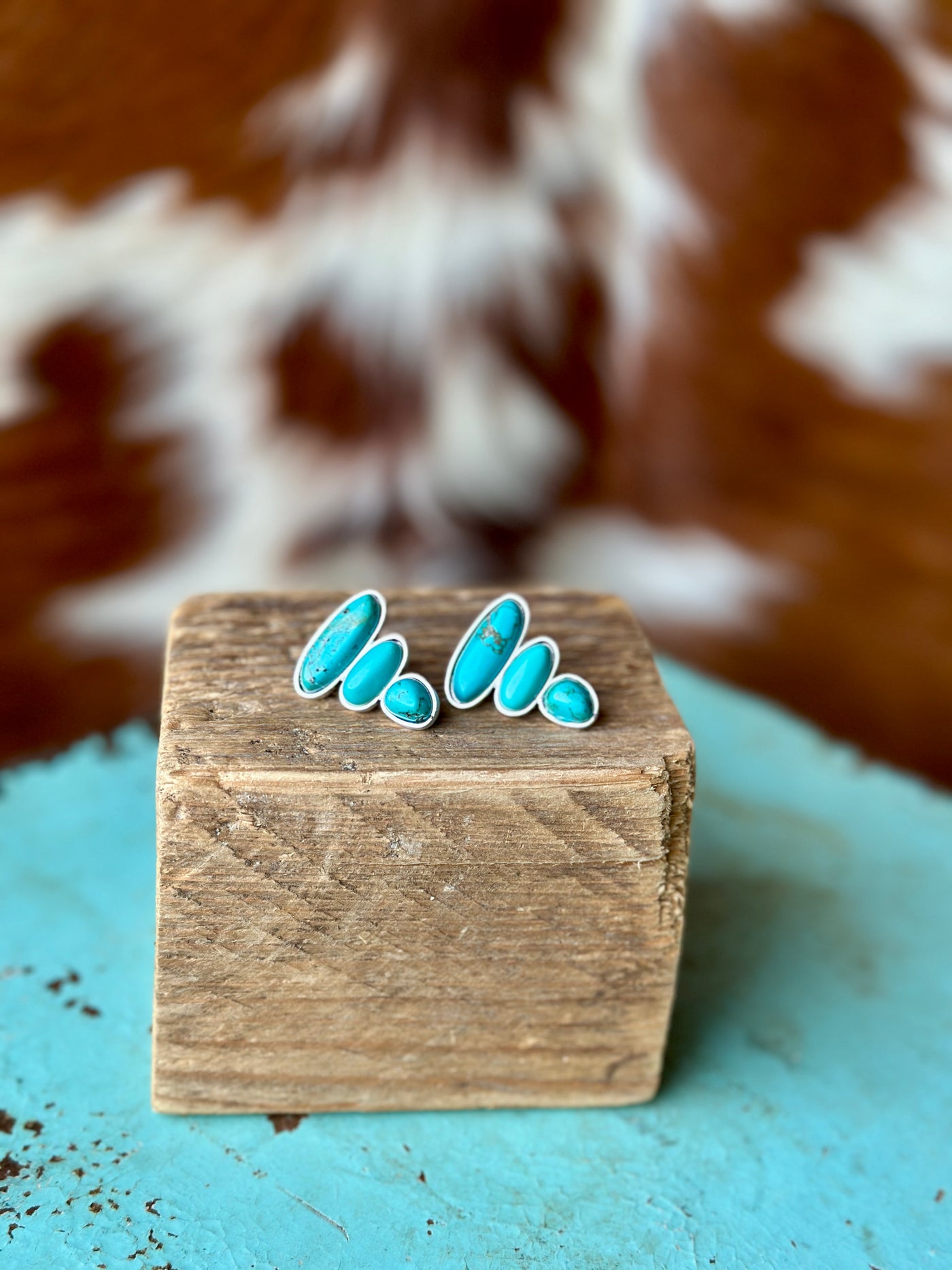 Jeep Turquoise Stud Earrings