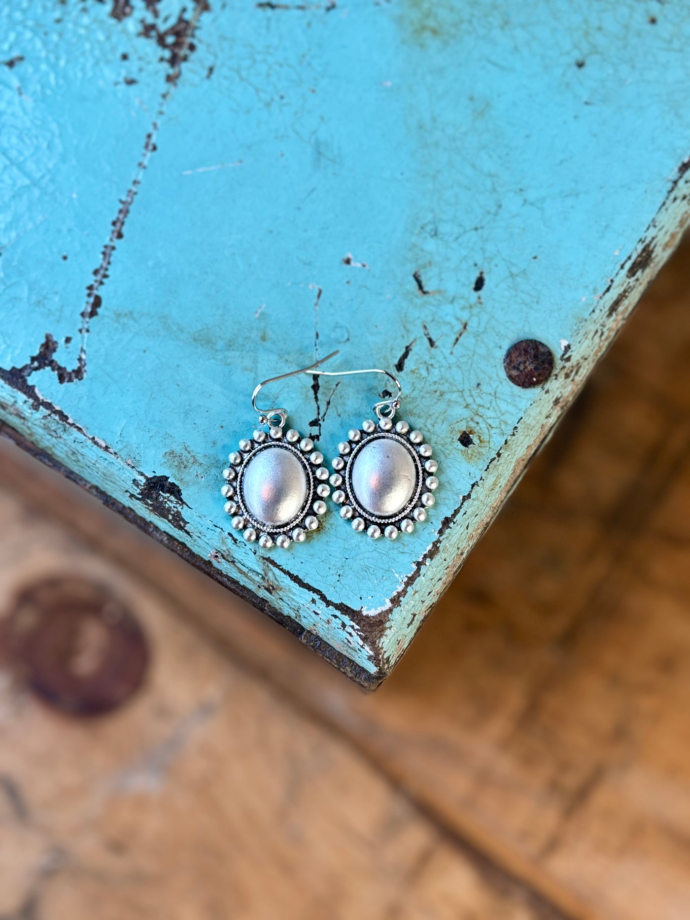 Charlene Boho Oval Earrings