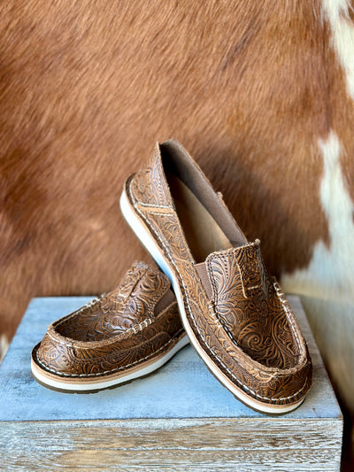 Ariat Cruiser Slip-On Shoe [Brown Floral Emboss.]