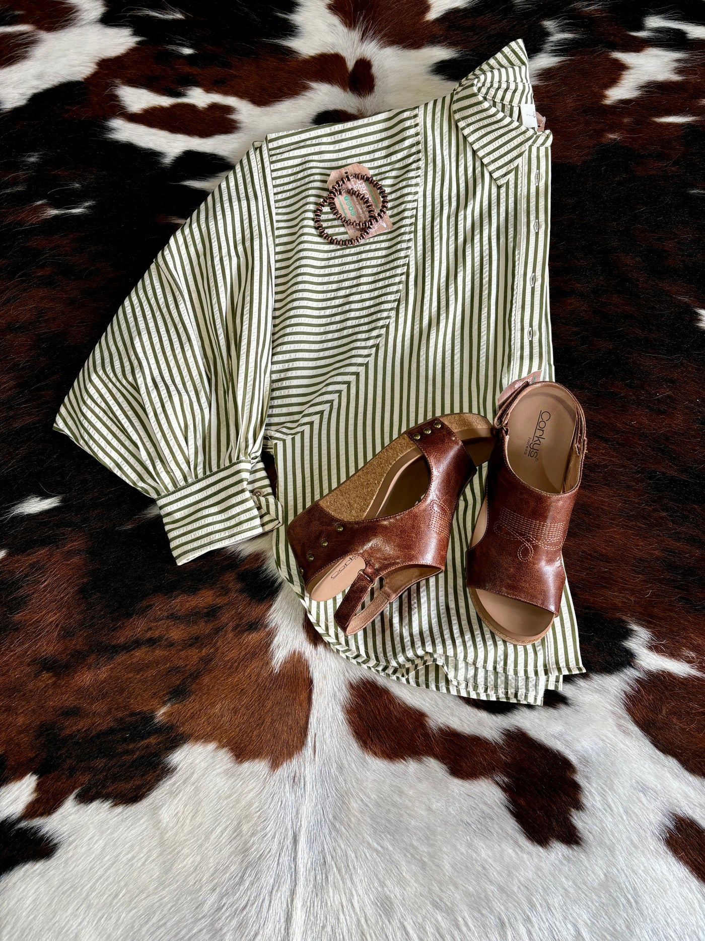 Mandy Button Down Stripe Shirt ✙ON SALE NOW✙