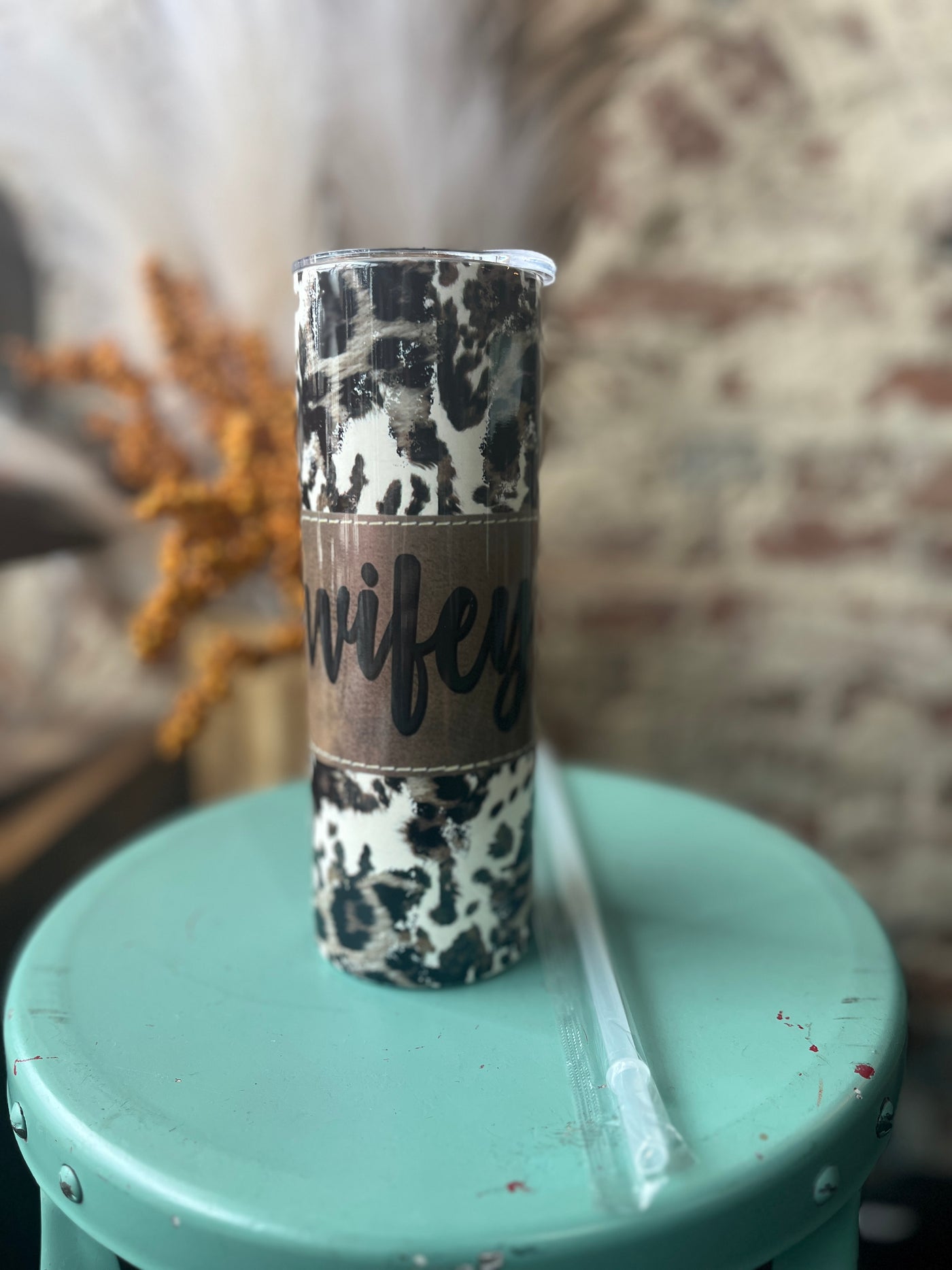 Christina Wifey Leopard Tumbler