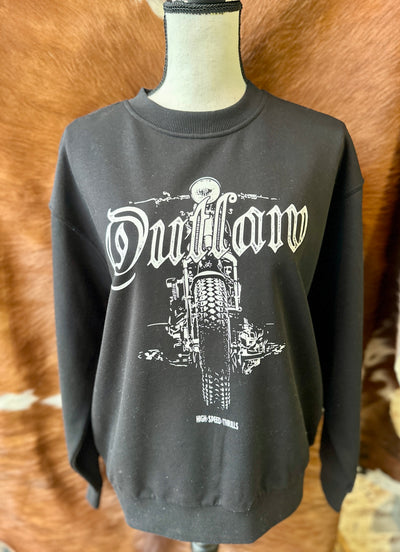 Full Throttle Outlaw Motorcycle Crewneck  ✙ON SALE NOW: 50% OFF✙