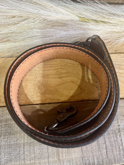 Garth Tooled Leather Purse Strap