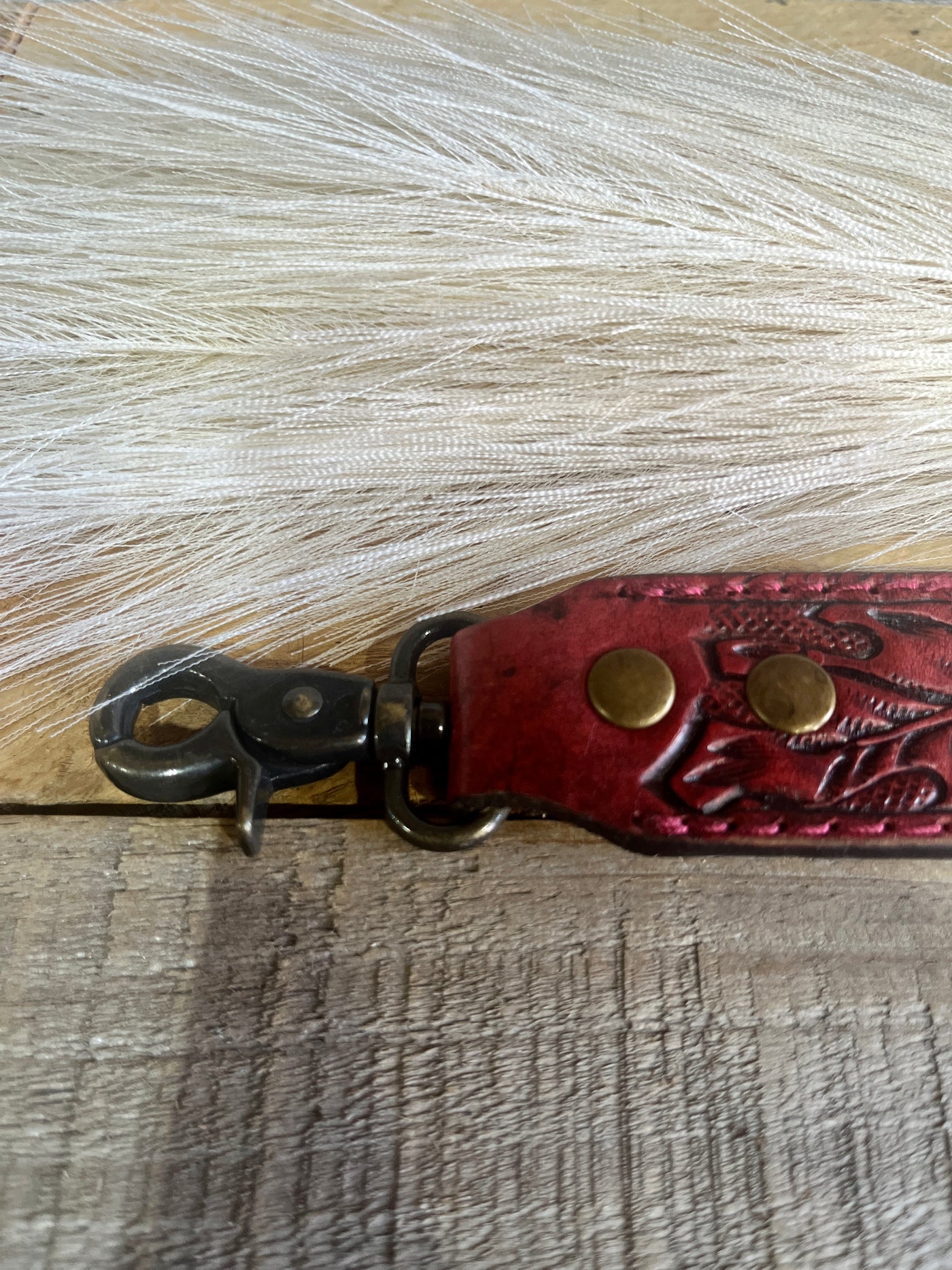 Garth Tooled Leather Purse Strap
