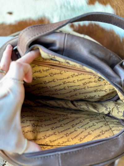 Interior View of Gabriel Canteen Bag Showing Pockets and Lining.