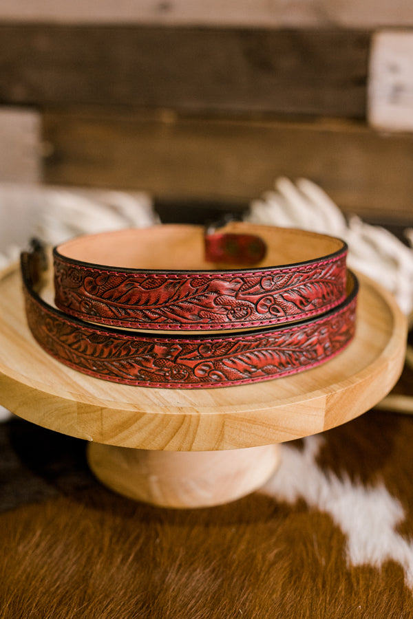 Garth Tooled Leather Purse Strap