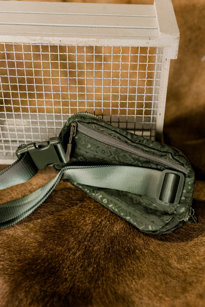 Gump Fanny Pack/Belt Bag [Green Aztec]