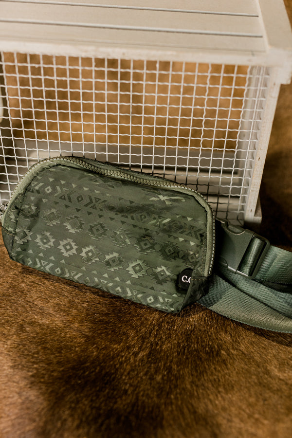 Gump Fanny Pack/Belt Bag [Green Aztec]