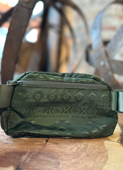 Gump Fanny Pack/Belt Bag [Green Aztec]