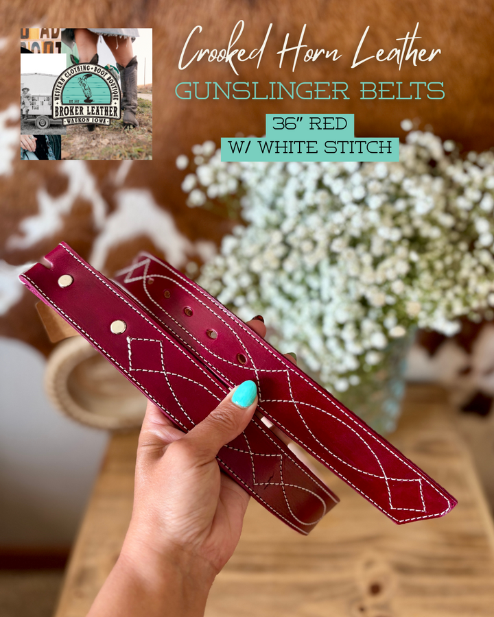 NWT Crooked Horn Leather Gunslinger Belts Crooked Horn Leather Gunslinger Belt ✙ Broker Leather  main image 4
